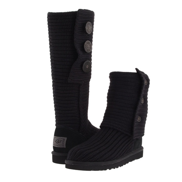 Black knit uggs