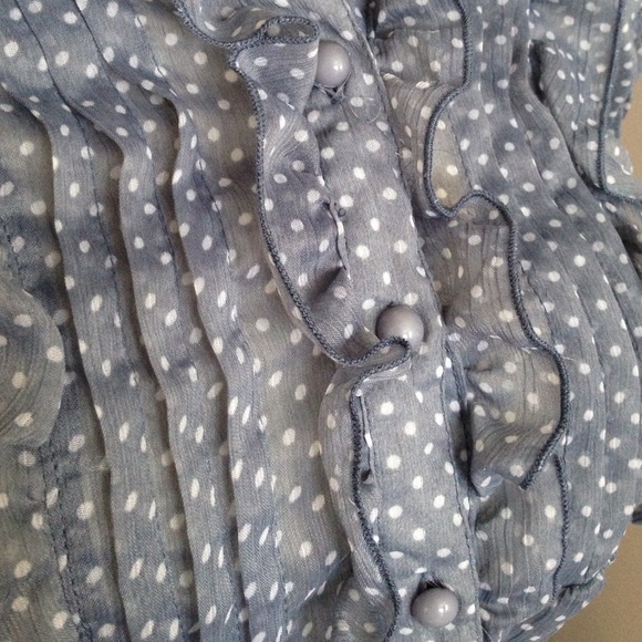 Vintage Chiffon Polka dot dress - Picture 2 of 4