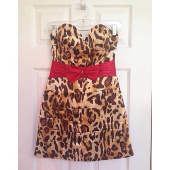 Cheetah cocktail dress