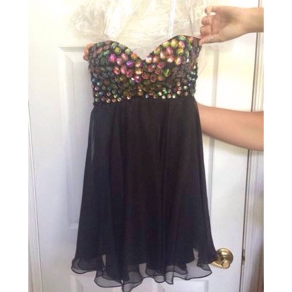 Black beaded cocktail