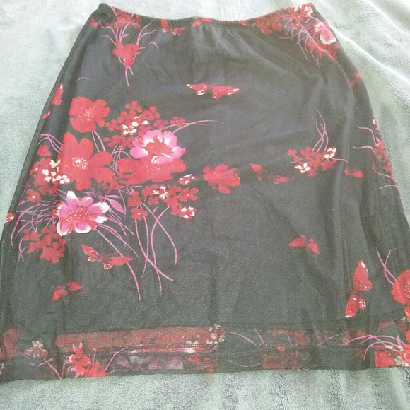 Black and red with butterflies