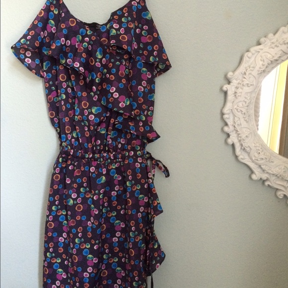 Purple ruffle dress