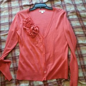 Salmon Embellished Cardigan
