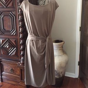 Boston Proper tan/nude colored dress. Gorgeous💕
