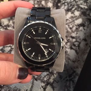 Authentic Black Micheal kors watch!