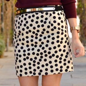 JCrew polka dot skirt.