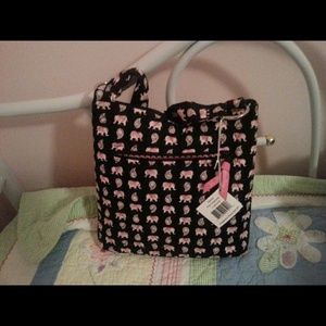 Vera Bradley pink elephant hipster nwt