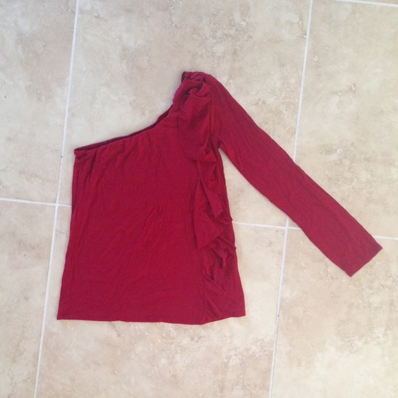 Red one shoulder