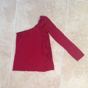 Red one shoulder