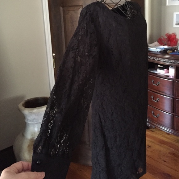 Venus black lace dress. Lined bodice. New.
