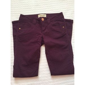 Purple Polka Dot Skinny Jeans