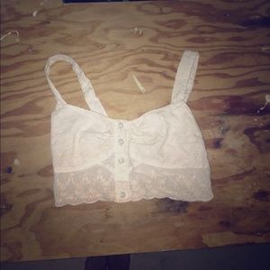 Floral white crop top