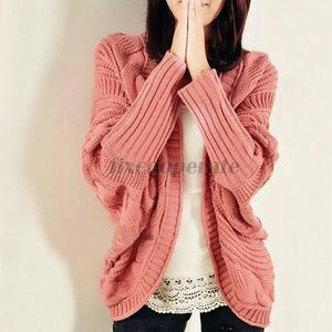Coral Batwing Cardigan