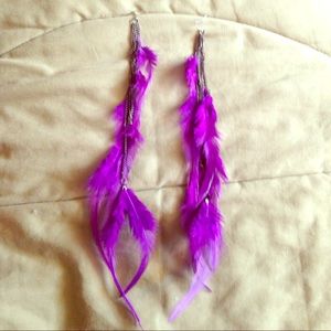 Long Feather Earrings