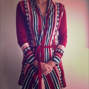 Beautiful multicolored, patterned cardigan