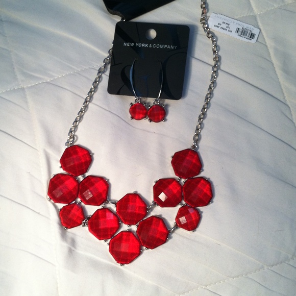 Earrings with matching necklace