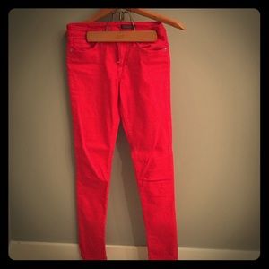 Tommy Hilifiger red straight leg denim