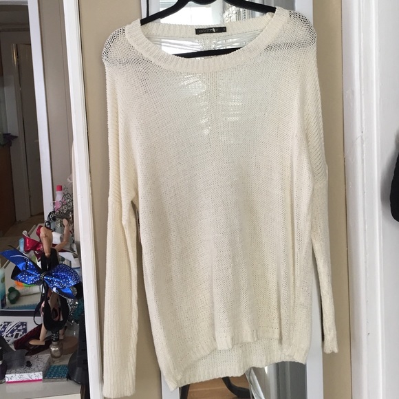 LF Kiwi Tucker shredded back sweater