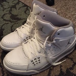 White and Silver Jordan Flights