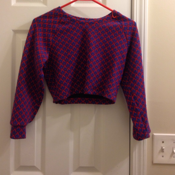 American Apparel Long Sleeve Crop Raglan Sweater