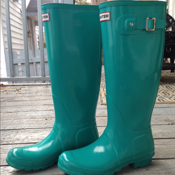 Shoes - Turquoise Hunter Rain Boots