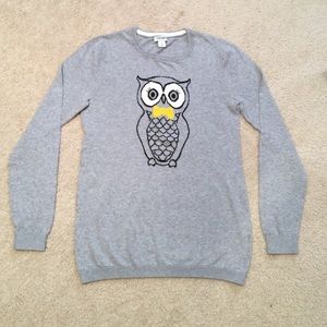 Grey owl sweater