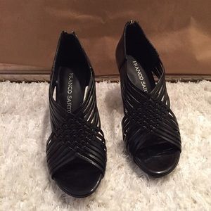Franco Sarto black heeled sandals.