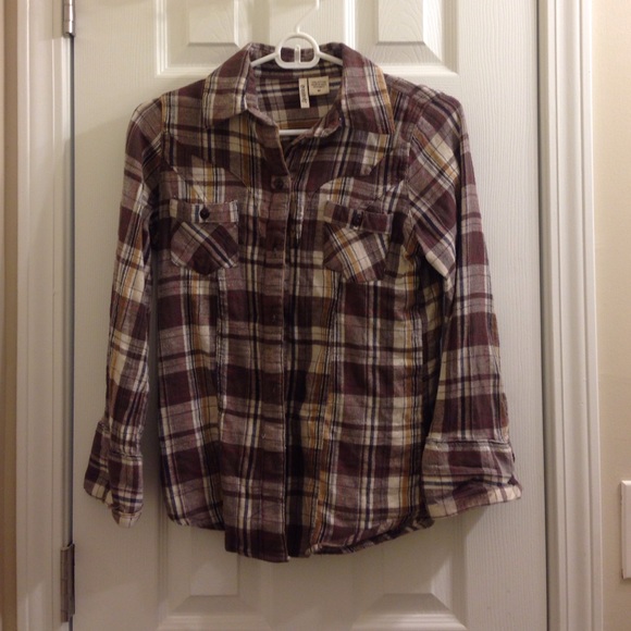 Brown Plaid Flannel Shirt