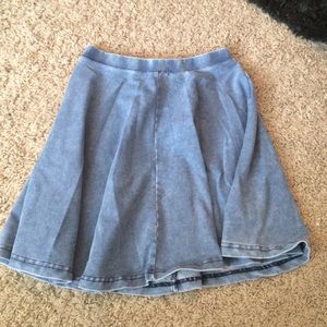 Topshop light wash denim circle skirt