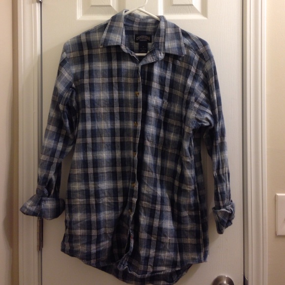 Urban Outfitters Blue Plaid Flannel