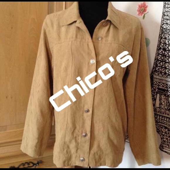 Chico's Faux Suede Jacket - Picture 1 of 4
