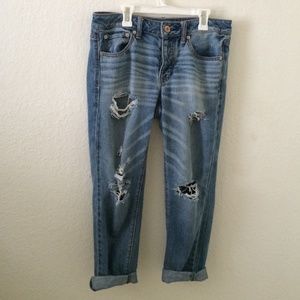 Ripped boyfriend jeans