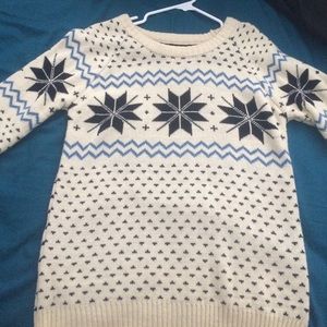 Cream snowflake sweater