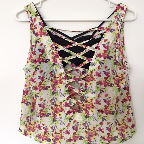 LF Stores Millau Floral Crossover Tank Top XS