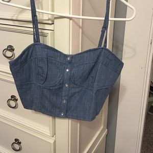 Jean crop top
