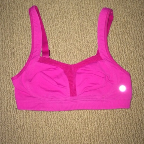 Pink lululemon tata tamer sports bra 32c