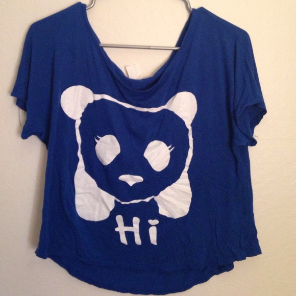 SOLD ON VINTED💜Hi-Bye Panda Crop Top