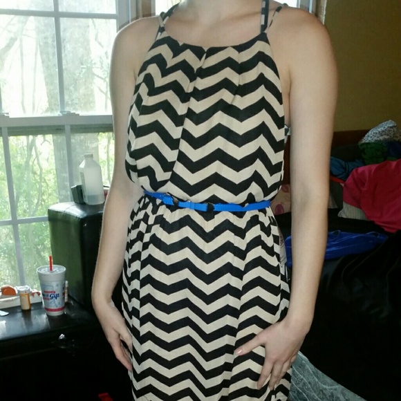 Chevron printed dress