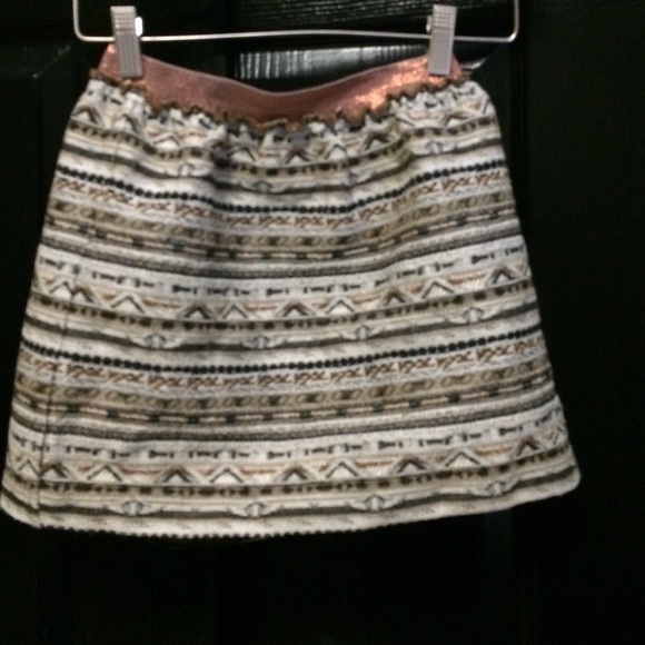Zara A line Aztec skirt