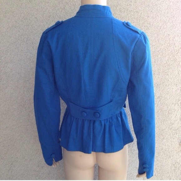 Jackets & Coats Electric Blue Blazer With Ruffle Poshmark