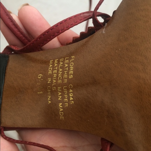 MIA leather redwine sandals - Picture 4 of 5