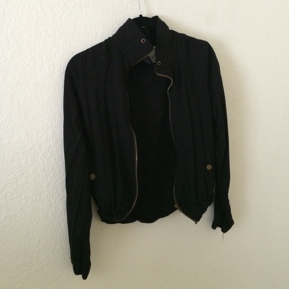 Black collared jacket