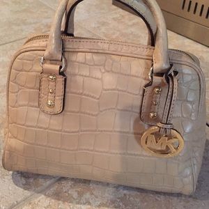 Michael Kors croc skin nude purse