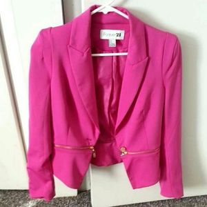 Hot pink trendy blazer