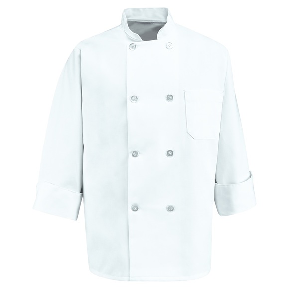 Basic White Chef Coat - Picture 2 of 2