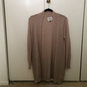 Beige knit cardigan