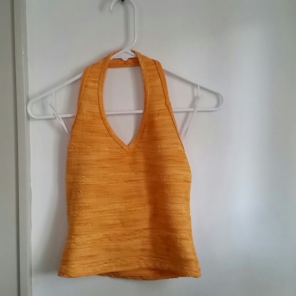 ***SOLD IN BUNDLE***Amazing orange halter size S - Picture 1 of 3