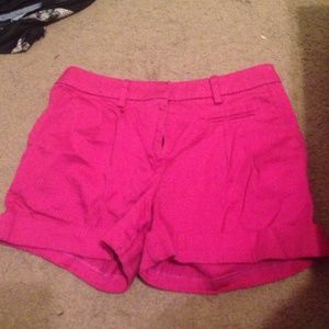 Hot pink high waisted shorts