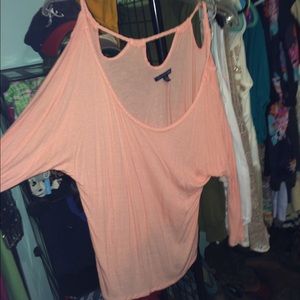 American Eagle off the shoulder long sleeve tee