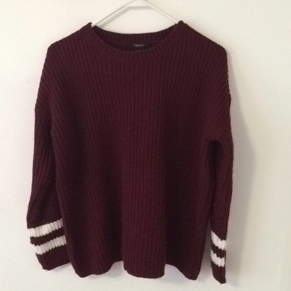 Maroon varsity sweater